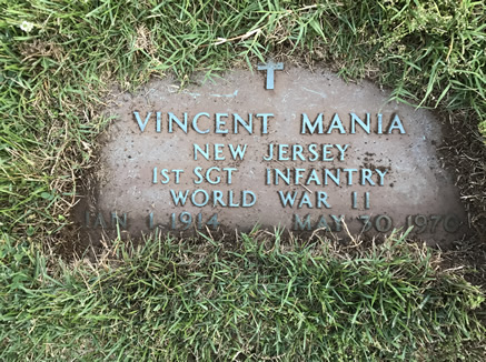 Vincent Mania Grave Marker